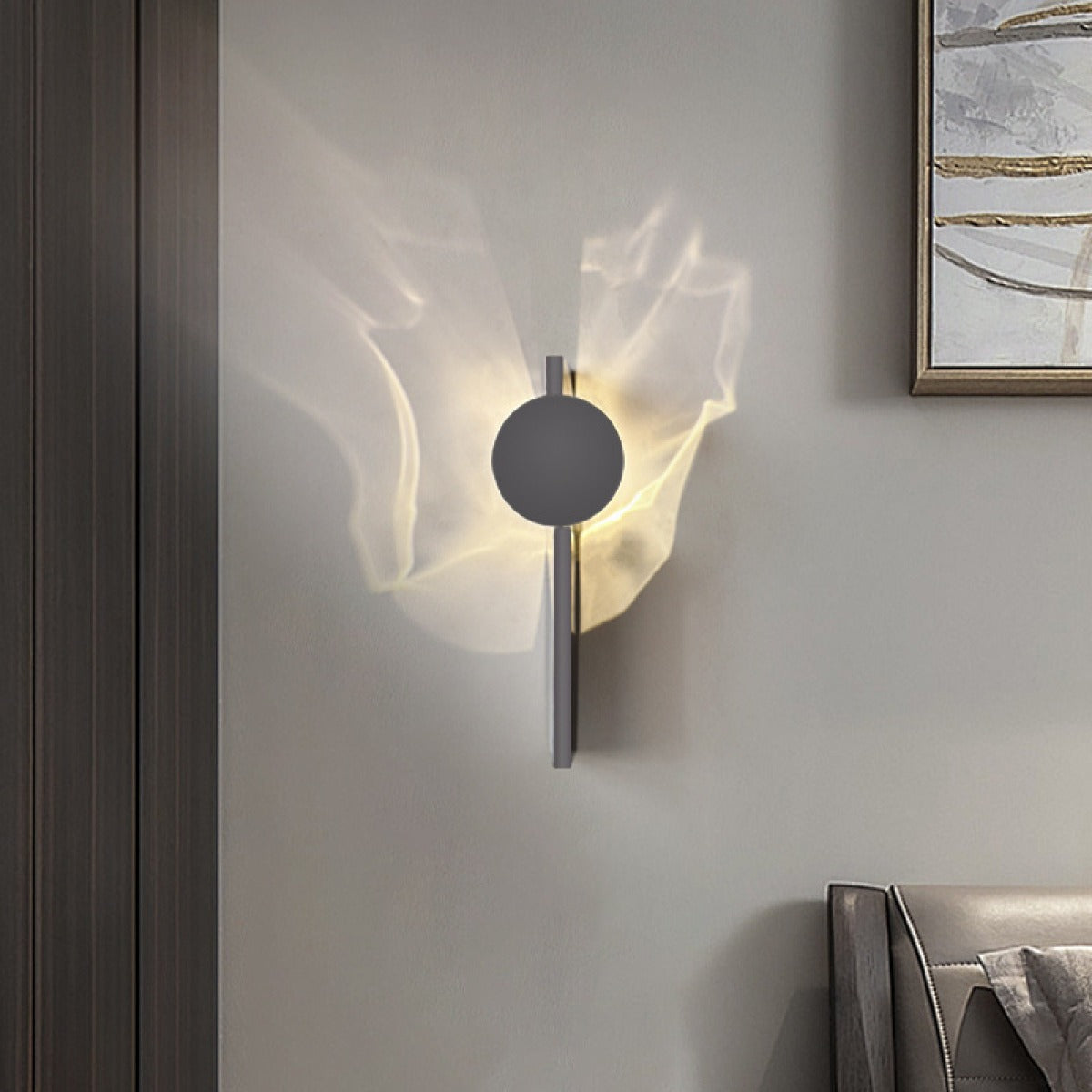 Miyoko – Applique Murale Moderne Ondulée en Acier Inoxydable