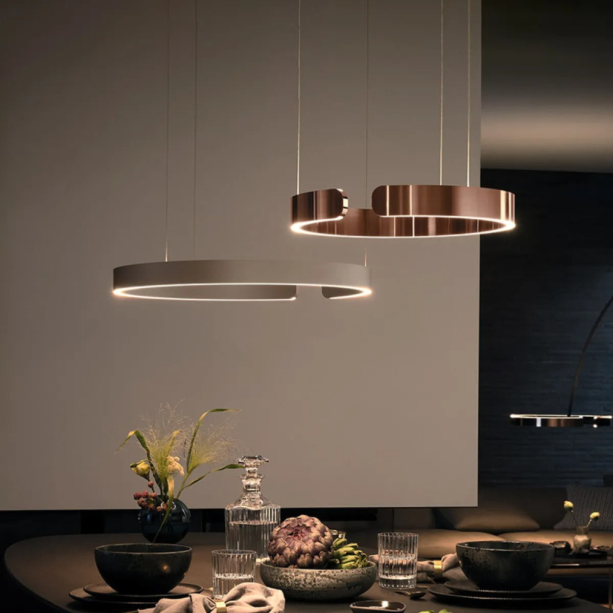 Astrid – Plafonnier en acier inoxydable or nordique