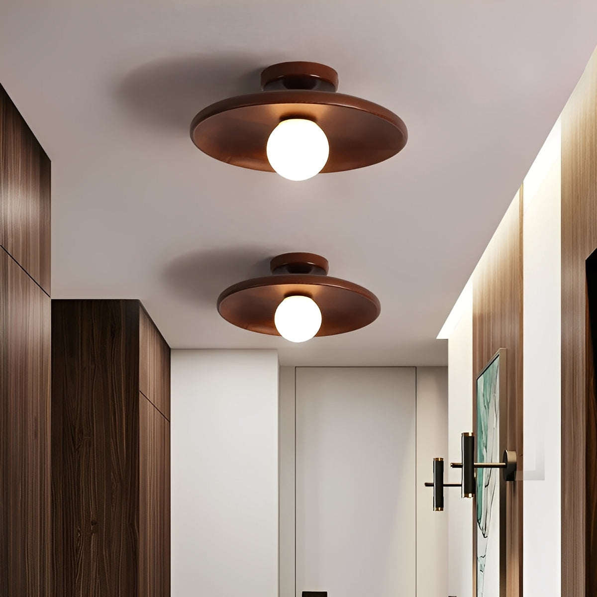 Yuki – Lampe de plafond en bois minimaliste