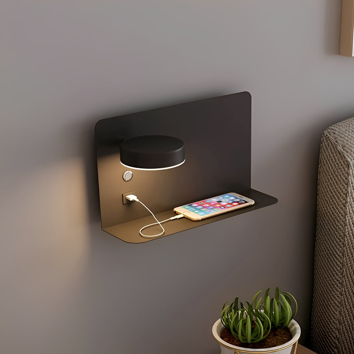 Darren – Lampe de chevet avec port USB