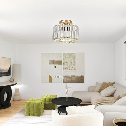 Maku – Plafonnier en cristal blanc lait