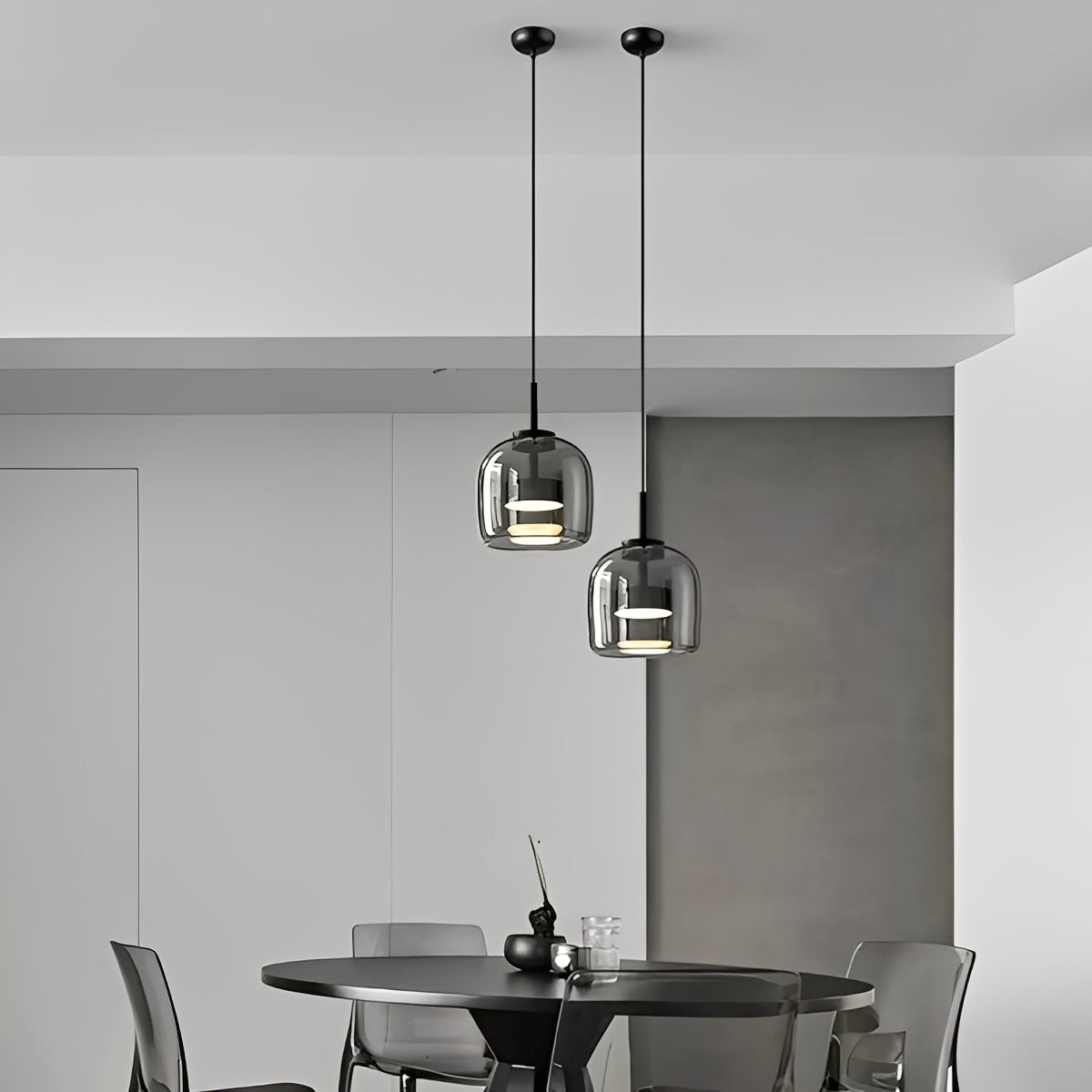 Renzo – Lampe pendante en verre cuivre italien