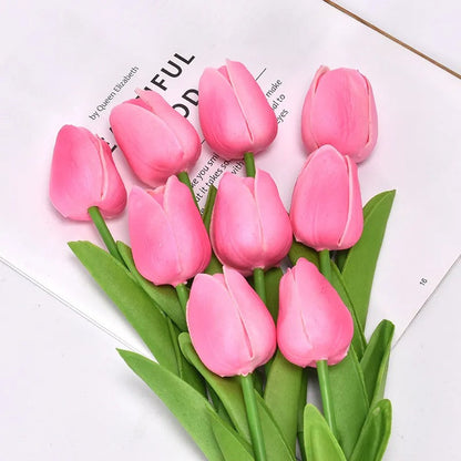 Talia – Mini-Tulipes en PU comme fleurs déco artificielles