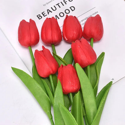 Talia – Mini-Tulipes en PU comme fleurs déco artificielles