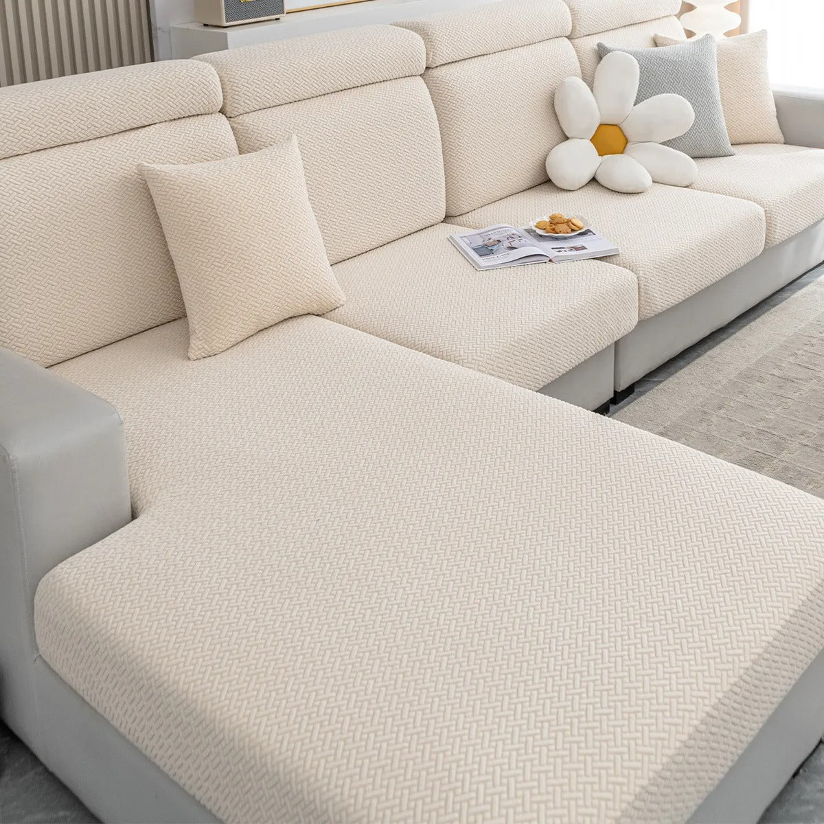 Selena – Housse de canapé extensible à 360° & Housse de coussin
