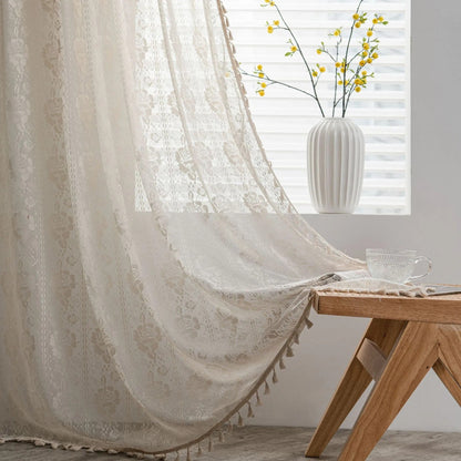 Sae – Rideau en crochet semi-transparent