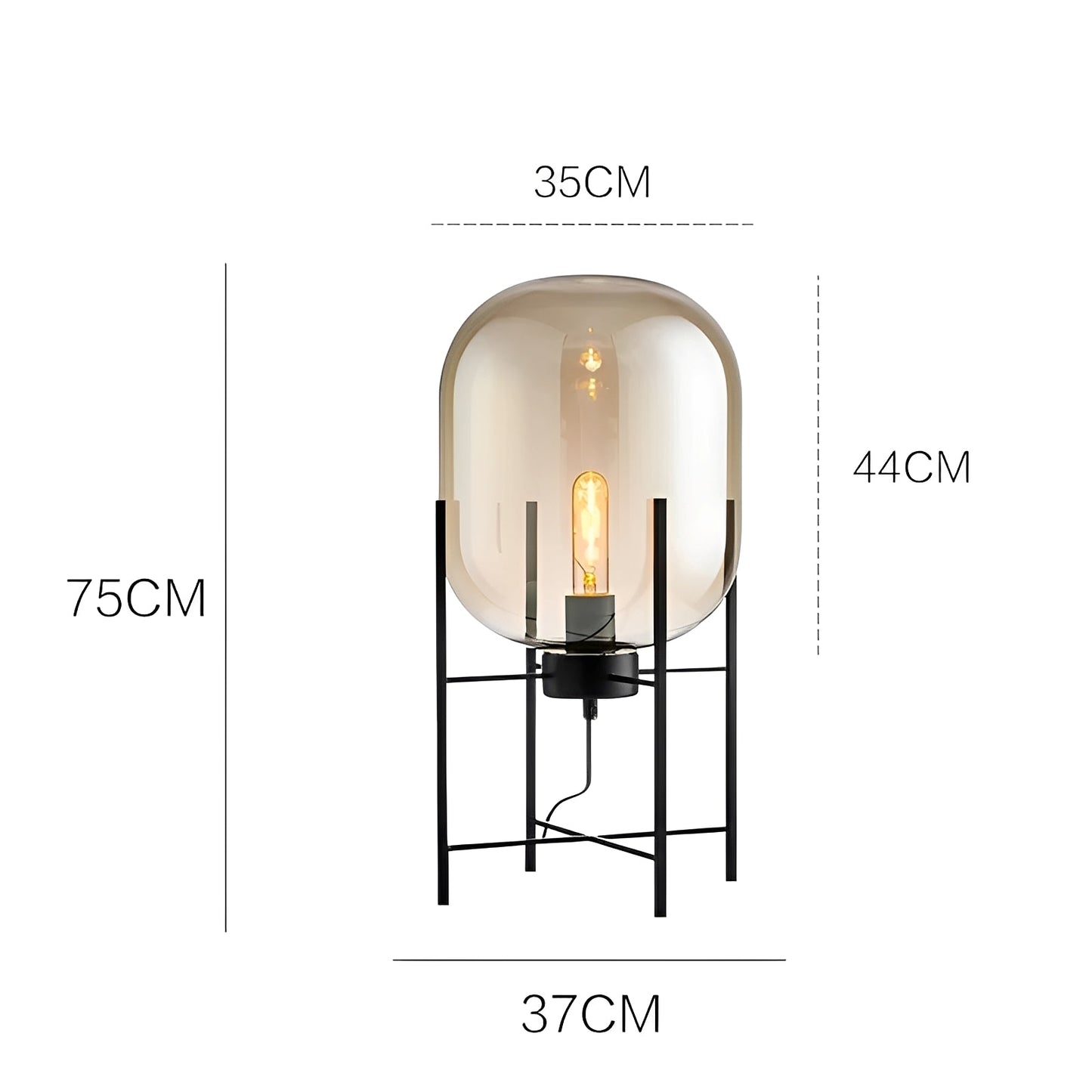 Alva – Lampe de Table en Verre Scandinave