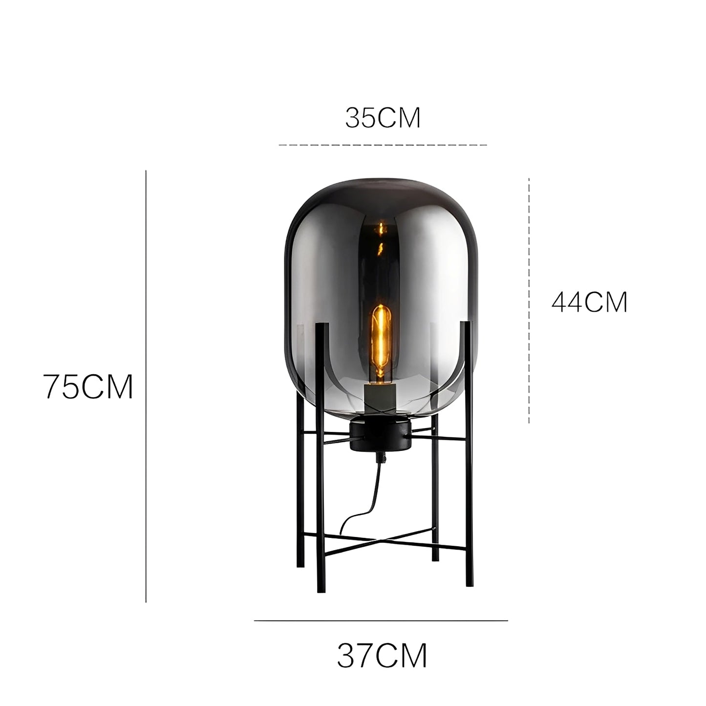 Alva – Lampe de Table en Verre Scandinave