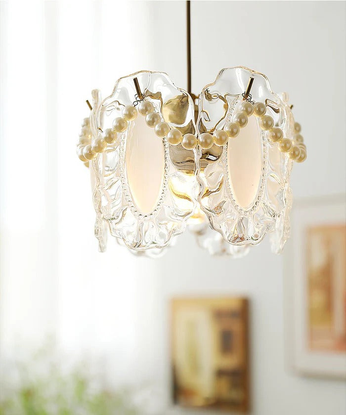 Florina – Suspension en verre avec motifs floraux pour pièces élégantes