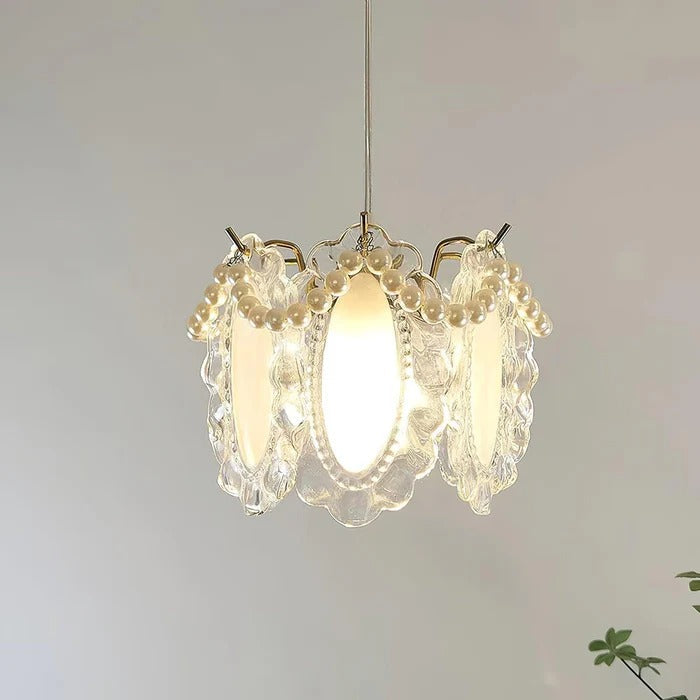 Florina – Suspension en verre avec motifs floraux pour pièces élégantes