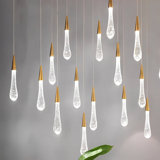 Raya – Suspension Escalier Perles de Pluie