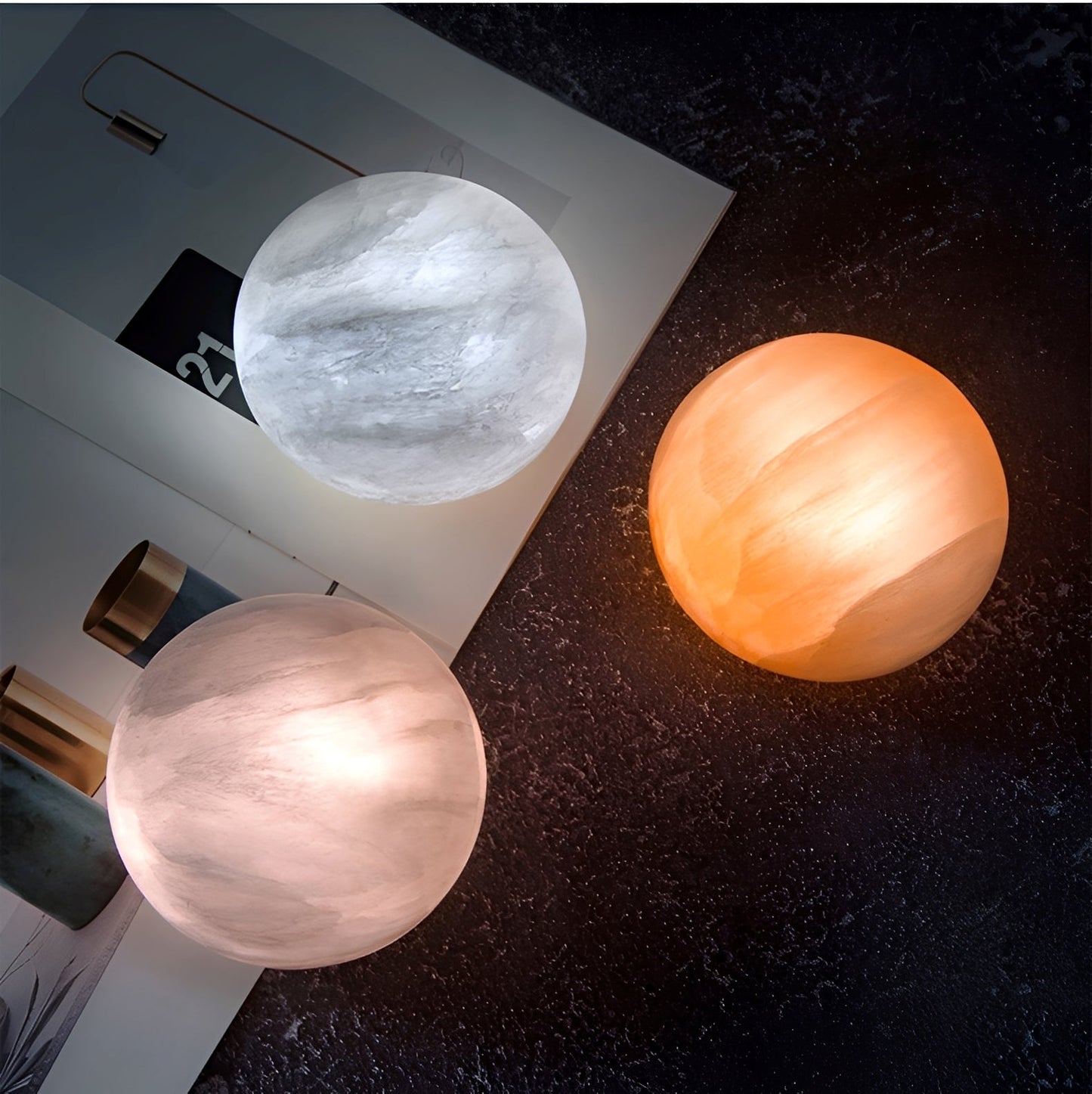 Selina – Lampe de Nuit Minérale
