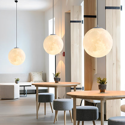 Luna – Lustre Lunaire 3D en Style Moderne Minimaliste
