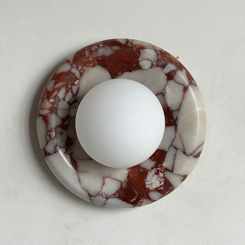 Jadie – Lampe Murale Ronde en Marbre