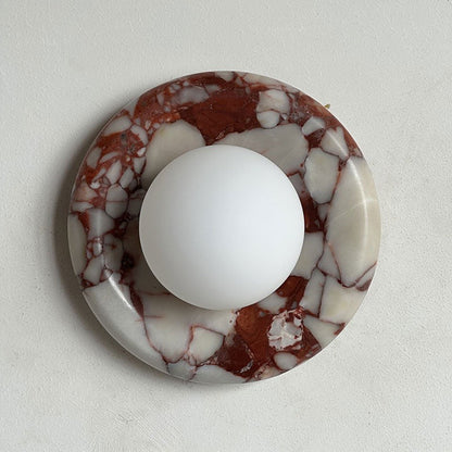 Jadie – Lampe Murale Ronde en Marbre