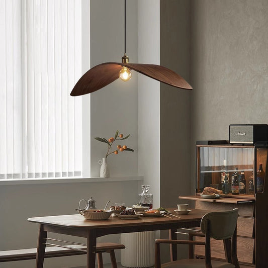 Hanako – Lampe Suspendue Zen en Noyer Japonaise
