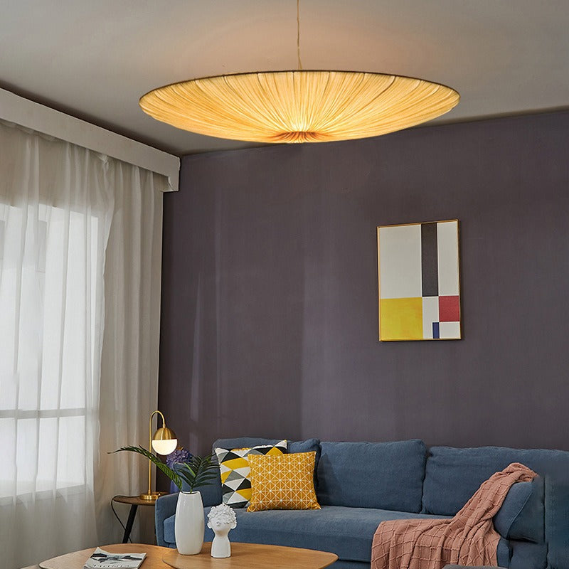 Aiko – Lustre en tissu japonais en beige