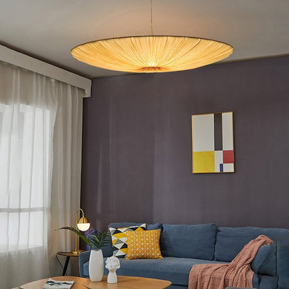 Aiko – Lustre en tissu japonais en beige