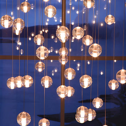 Estelle – Plafonnier en cristal au design de pluie de météorites