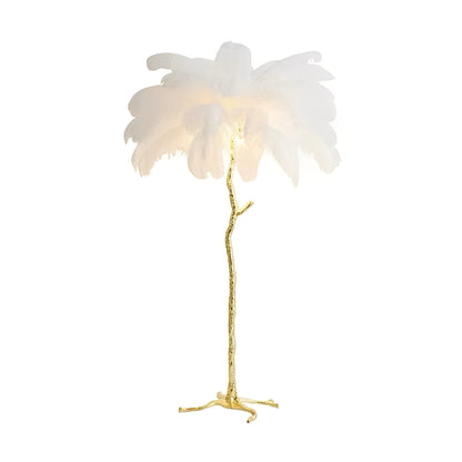 Gia – Lampe sur pied en plumes de résine