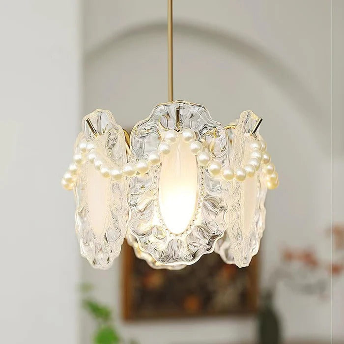 Florina – Suspension en verre avec motifs floraux pour pièces élégantes