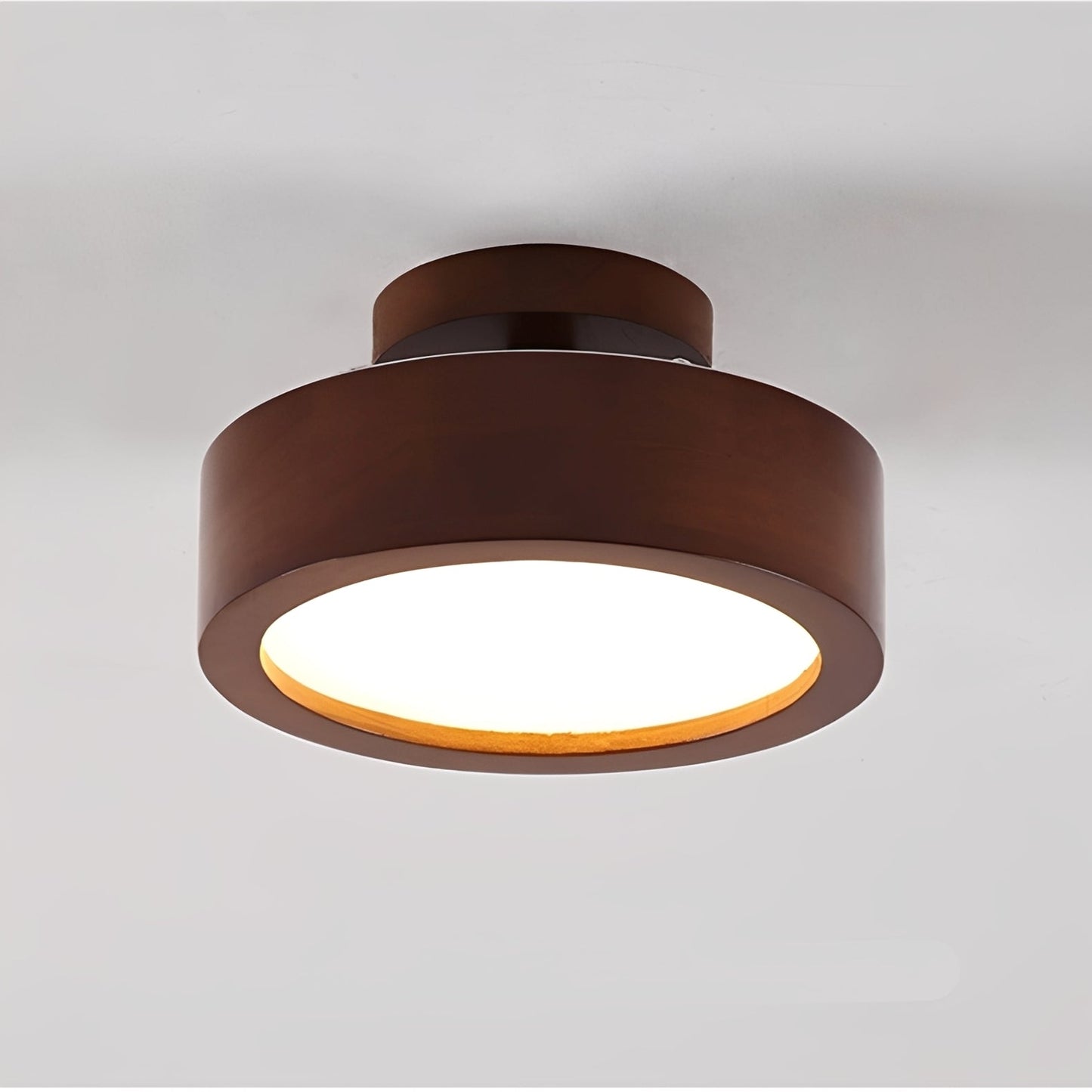 Angelo – Lampe nordique en bois rond pour couloir