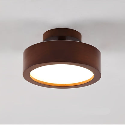 Angelo – Lampe nordique en bois rond pour couloir
