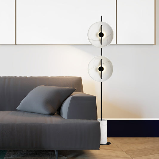 Mariel – Lampadaire en marbre blanc