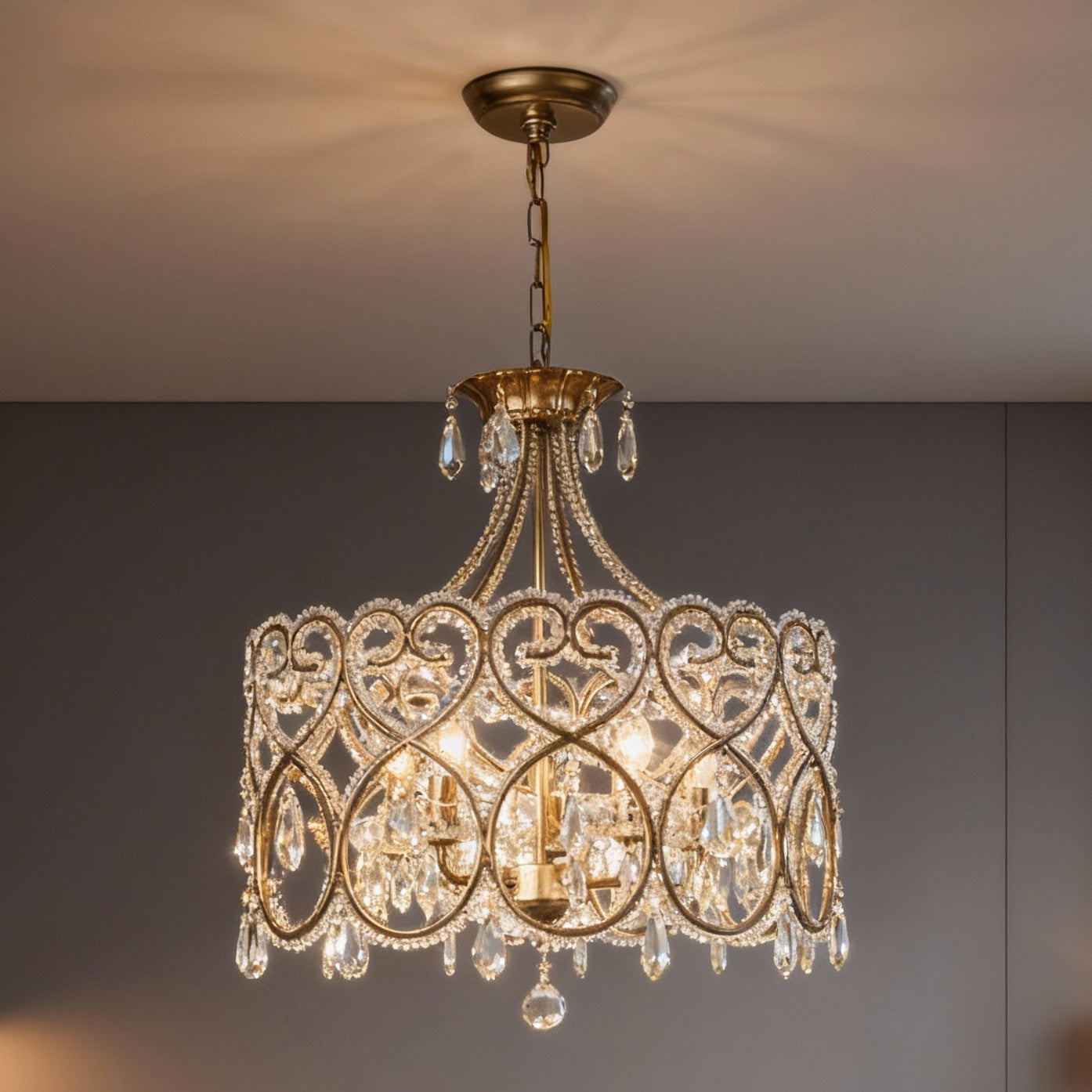 Janella – Lustre en cristal antique