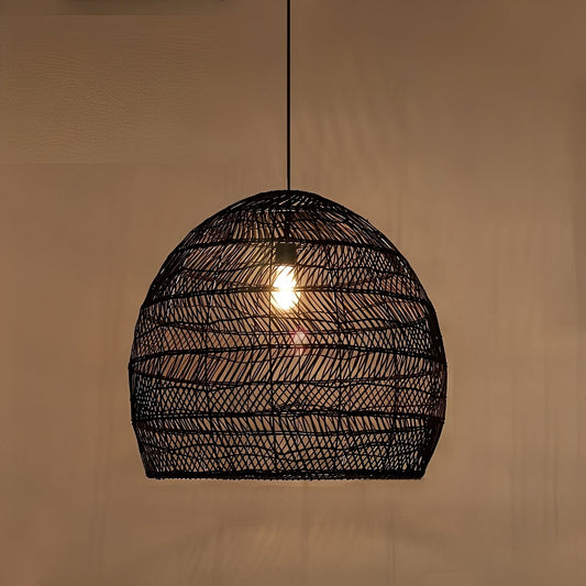 Maeva – Lampe suspendue en rotin tressé à la main