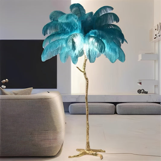 Gia – Lampe sur pied en plumes de résine