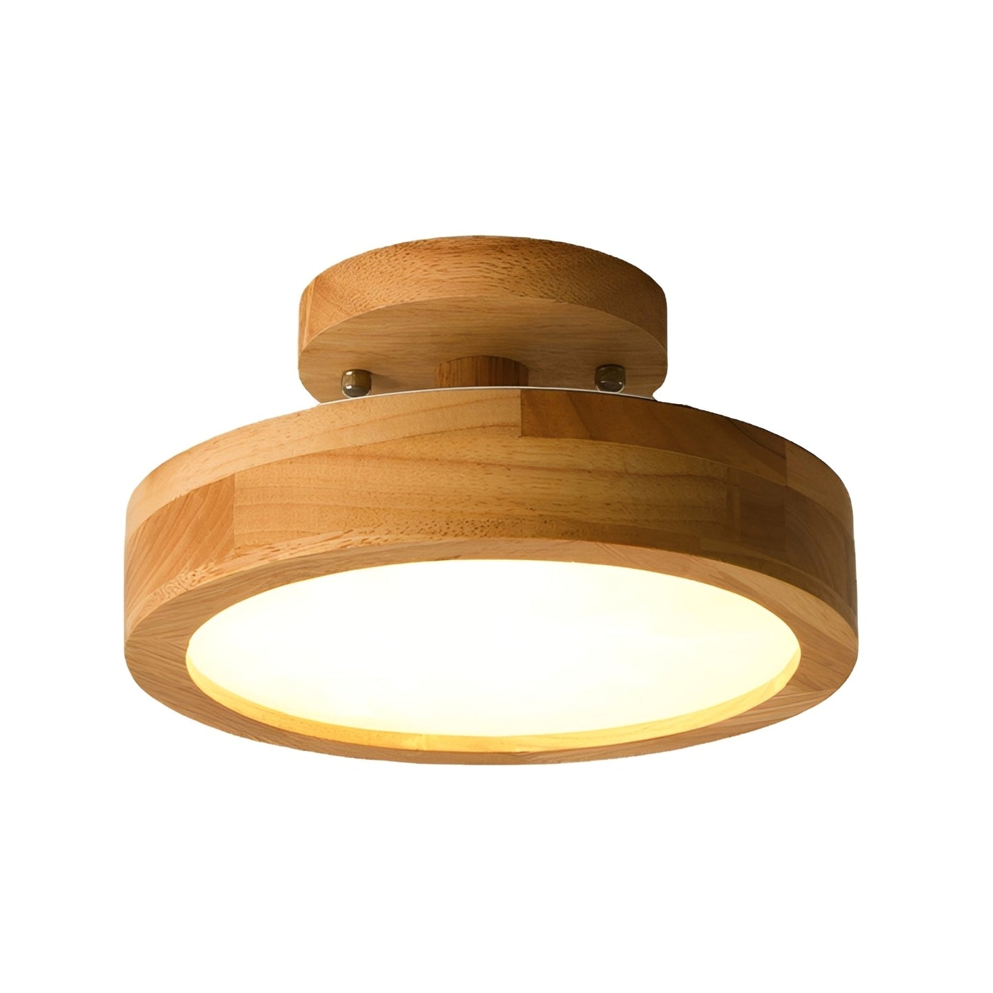 Angelo – Lampe nordique en bois rond pour couloir