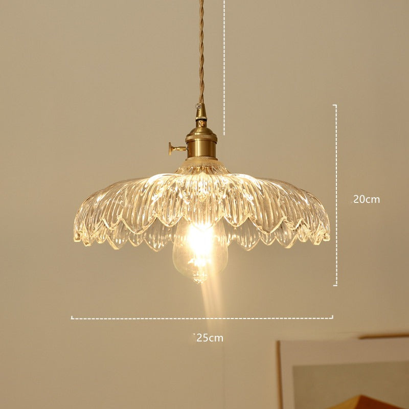 Zion – Lustre en verre et cuivre vintage