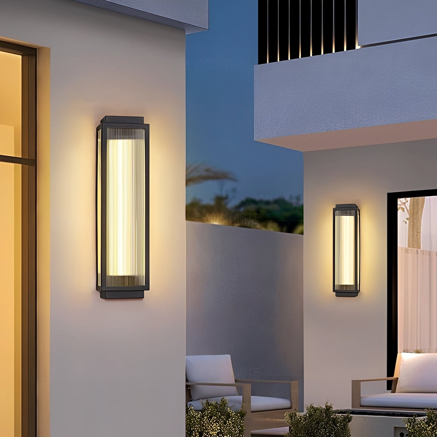 Yara – Lampe murale extérieure en acier inoxydable