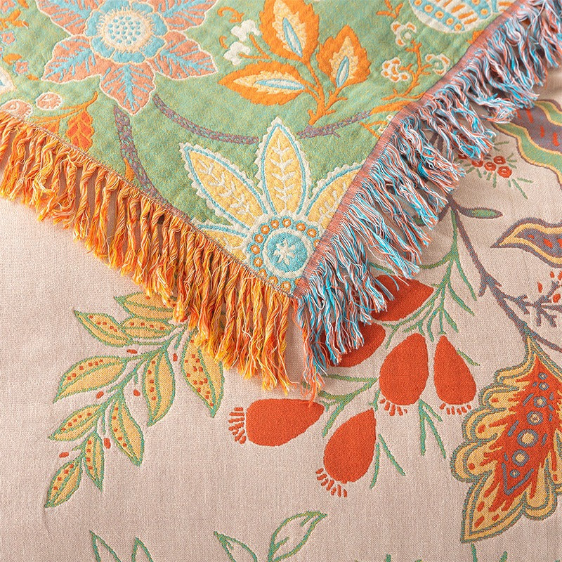 Elowen – Couverture florale rustique boho