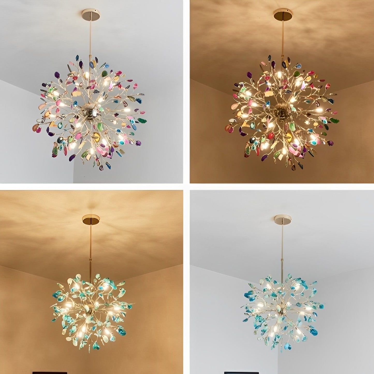 Ignis – Suspension Firefly Nordique avec Verre d'Agate