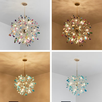 Ignis – Suspension Firefly Nordique avec Verre d'Agate