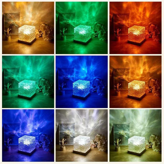 Aiko – Lampe de Projection Ondes d'Eau Rotatives