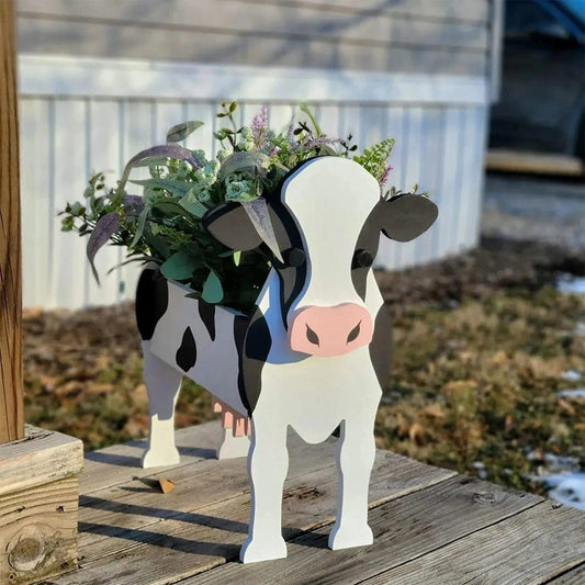 Mooma – Pot de fleurs de jardin en forme de vache à construire soi-même