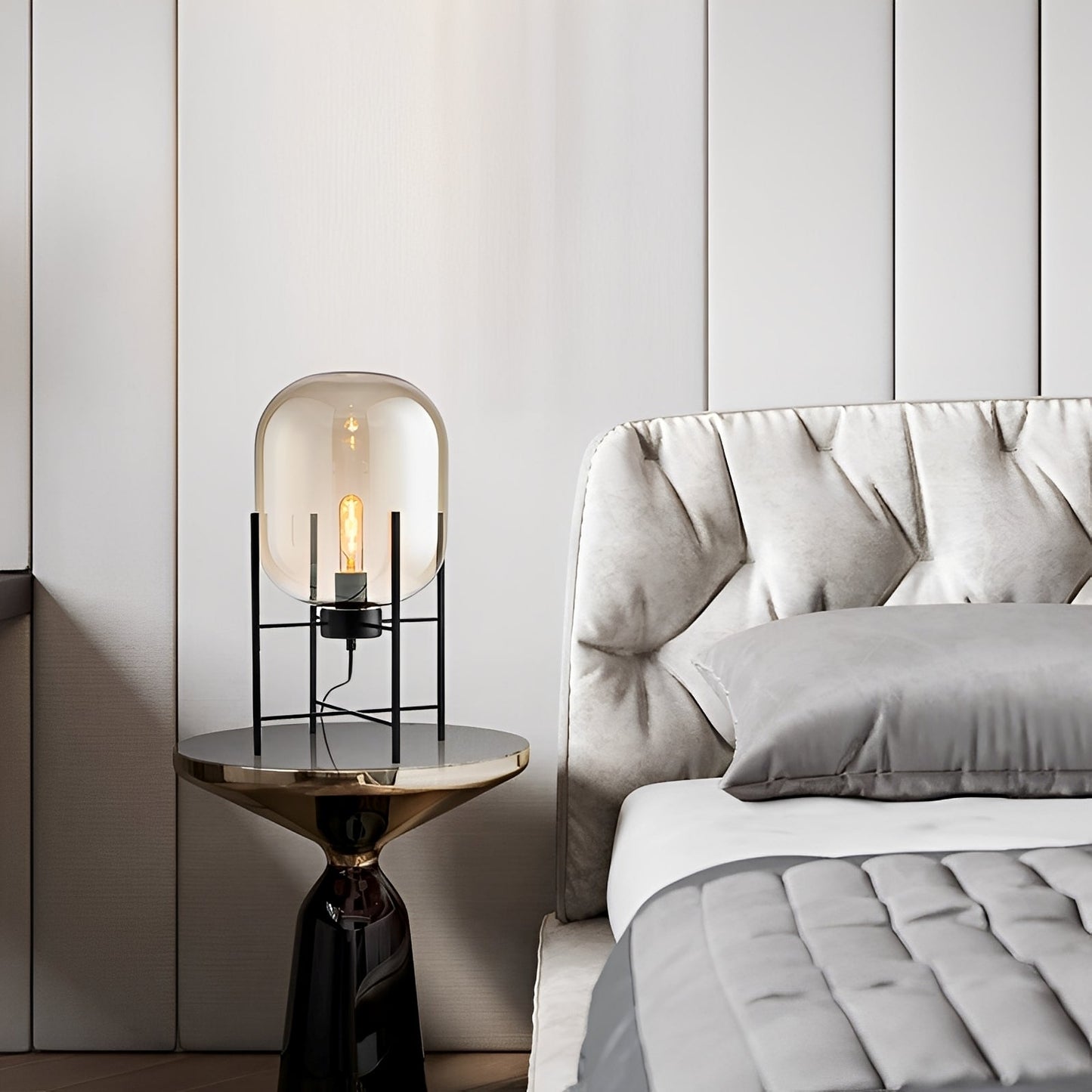 Alva – Lampe de Table en Verre Scandinave