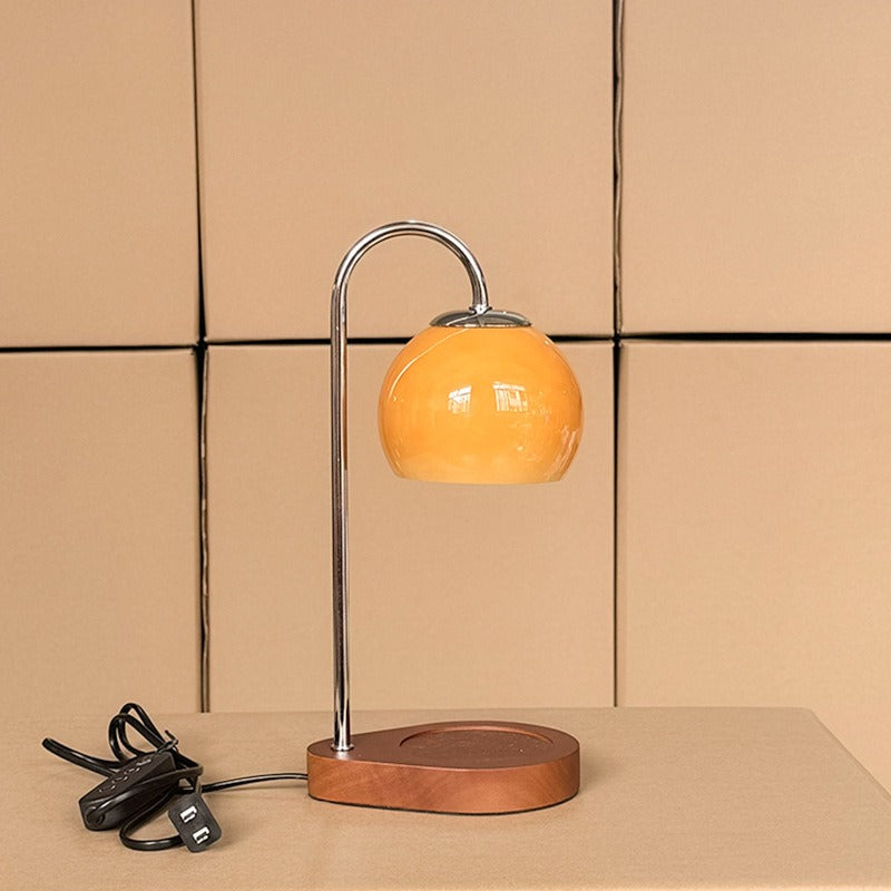 Miyu – Lampe de table en bois massif créative à cire fondue