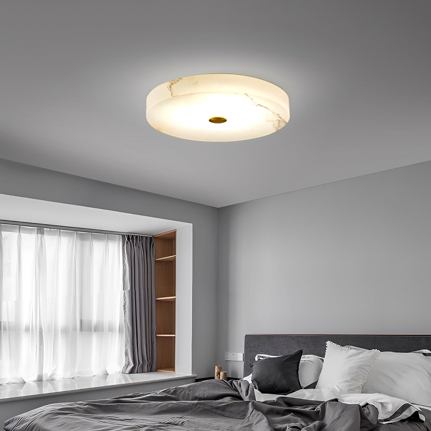 MarmoLux – Plafonnier Moderne Minimaliste en Marbre