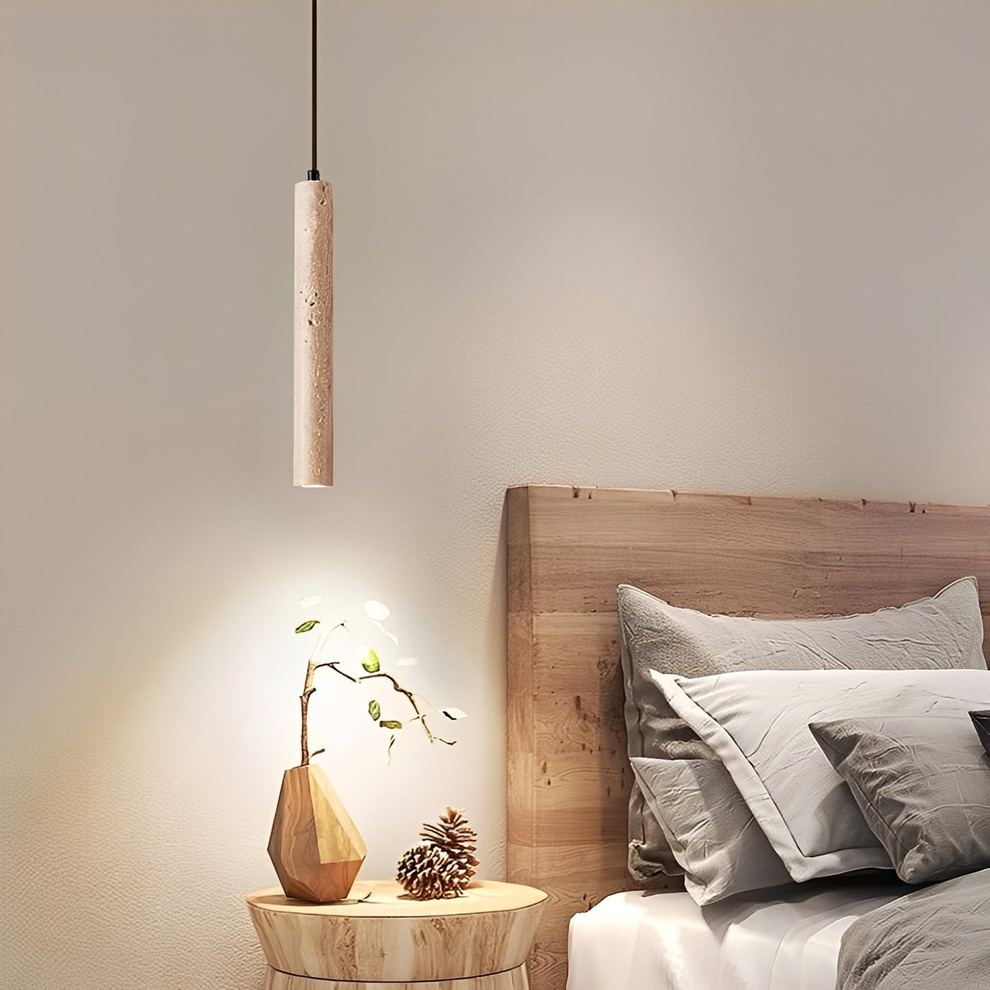 Nayra – Lampe murale en pierre jaune