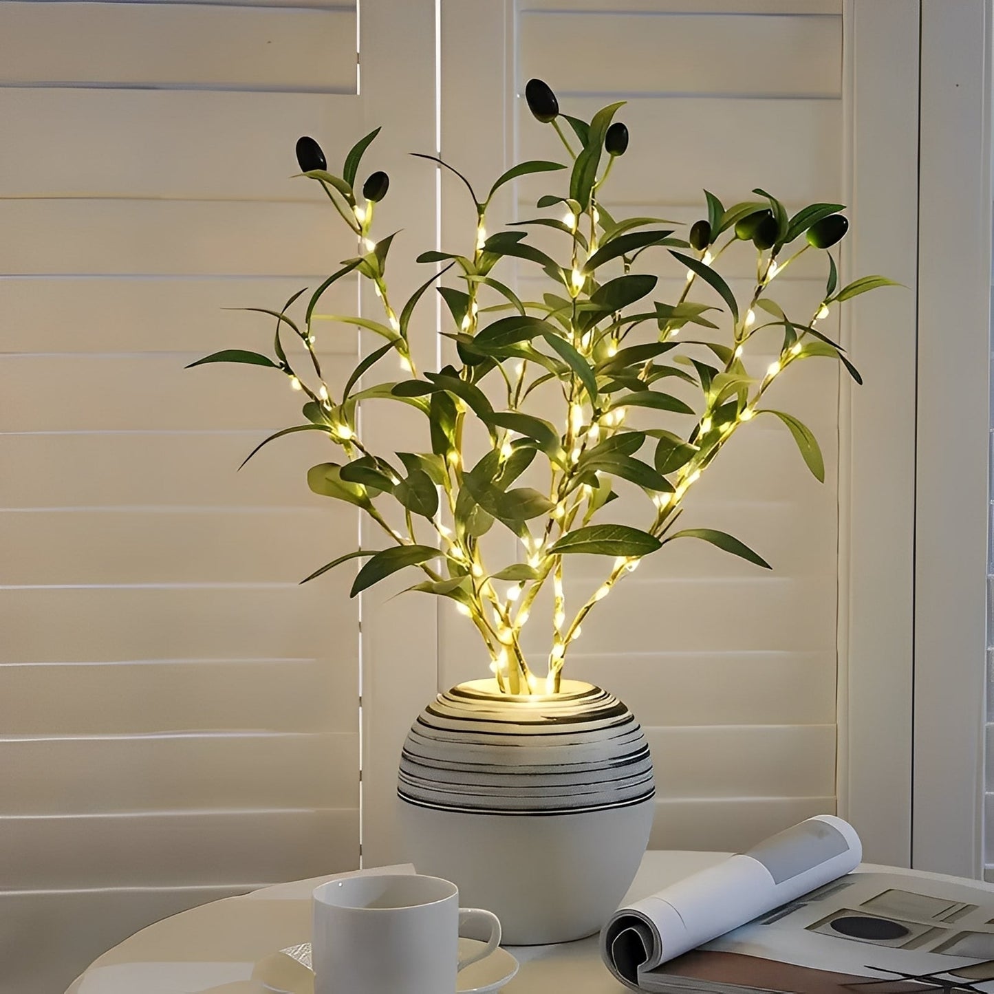 Annelie – Guirlande Lumineuse Festive Feuille d'Olivier