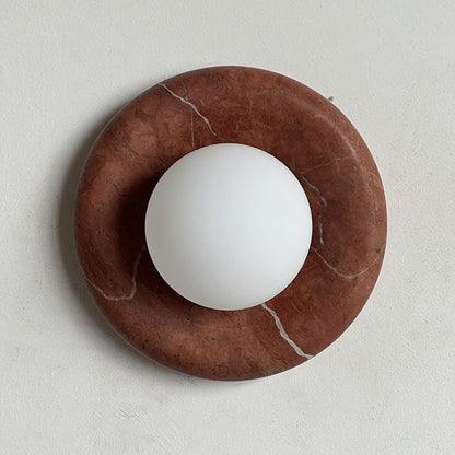 Jadie – Lampe Murale Ronde en Marbre