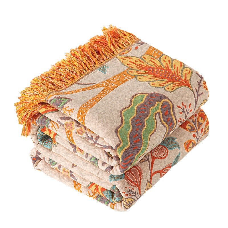 Elowen – Couverture florale rustique boho