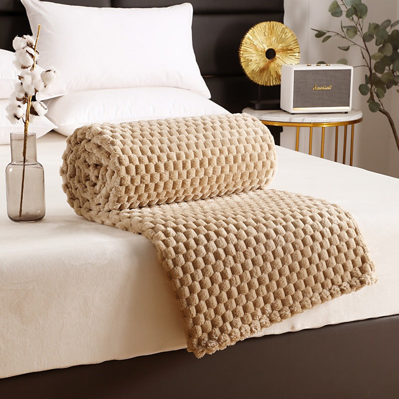 Bianca – Couverture en flanelle multifonctionnelle uni