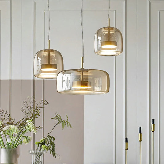 Finn – Lampe de Plafond en Verre Élégante