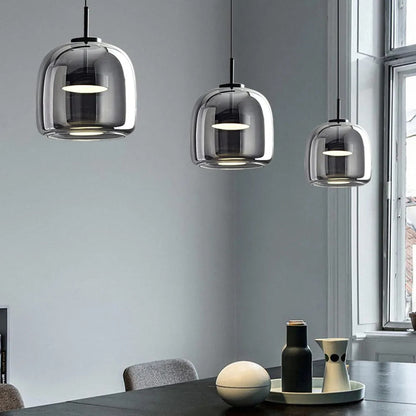 Finn – Lampe de Plafond en Verre Élégante