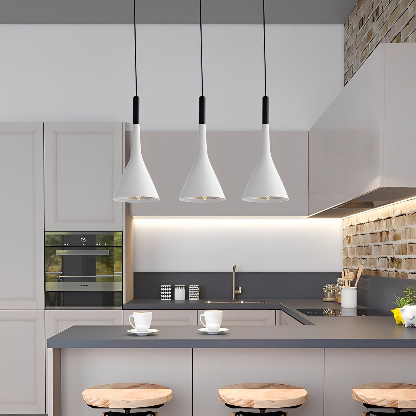 Arashi – Suspension moderne en corne d'aluminium
